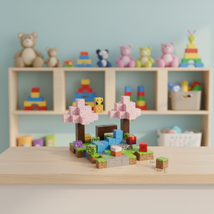 Juego de Bloques de Construcción Magnéticos de 128 Piezas, Rompecabezas para Niños, Fiesta de Flores de Cerezo - Product Image 3