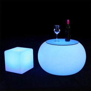 Muebles de Bar con Luces LED para Fiestas y Eventos al Aire Libre, Mesas de Bar, Taburetes de Jardín, Conjuntos de Sillas con Luces LED, Mesas de Bar para Cócteles - Product Image 5