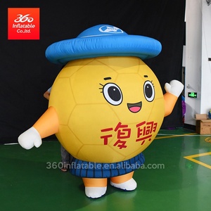 Mascotte <span class=keywords><strong>gonflable</strong></span> géante de publicité, personnage de robot jaune, costume de marche portant un costume de <span class=keywords><strong>cowboy</strong></span> à vendre - Product Image 3