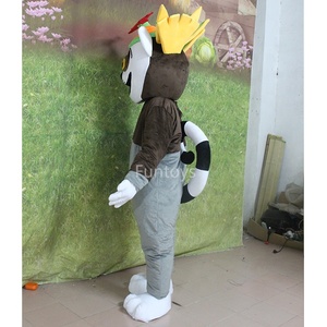 Costume da Mascotte Personalizzato CE Funtoys del Re <span class=keywords><strong>Julien</strong></span>, Personaggio dei Cartoni Animati in Peluche per Halloween e Natale, Vestito Elegante per Adulti - Product Image 6