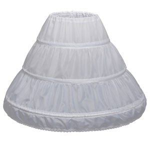 थोक लड़कियों पेटीकोट <span class=keywords><strong>Crinoline</strong></span> नीचे का कपड़ा बच्चों के लिए शादी की पोशाक गेंद पजामा 3 हुप्स सफेद आइवरी बच्चों पेटीकोट - Product Image 6