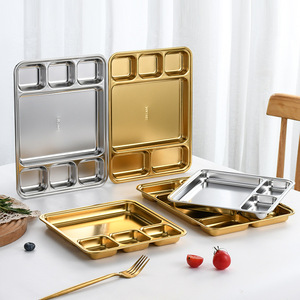 304 Stainless Steel Divided Serving <b>Tray</b> Multifunctional For Buffet And <b>Snack</b> Platter - Product Image 1