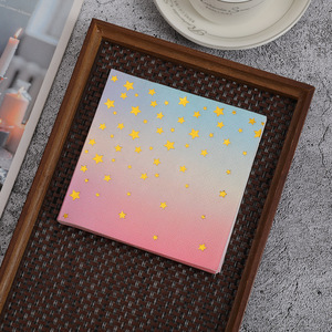 Colorful Star Printed Square Napkins 250mm Gold Foil Party Tableware Disposable Paper Towels for Themed Parties - Product Image 3