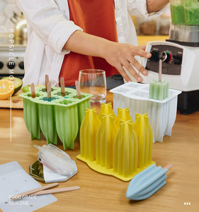 Đầu Riser Popsicles Khuôn Silicone Popsicle Nhà Sản Xuất Khuôn Mẫu Cấp Thực Phẩm Phễu Tự Chế Ice Pop Khuôn Cho Ice Cream 6 Sâu Răng - Product Image 6