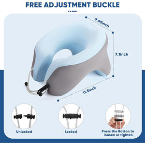 Oreiller ergonomique en mousse à mémoire de forme, nouveau design, pour le sommeil en voyage, soutien cervical personnalisé pour avion et voiture. - Product Image 4