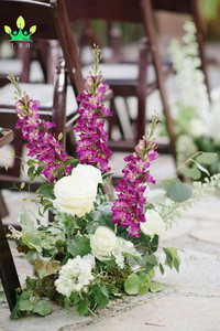 <span class=keywords><strong>Fleur</strong></span> artificielle rose vif Delphinium Combo Clematis Greenery Silk Flower 8pcs Long Tige pour Vase haut Snapdragon Flower Decoration - Product Image 4