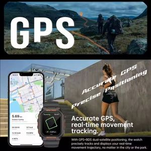 2025 admite posicionamiento GPS 1,75 pulgadas IP68 reloj inteligente resistente al agua múltiples modos deportivos entrenamiento de respiración FT61 reloj inteligente - Product Image 6