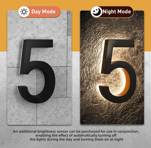 Backlit biểu tượng thư ký Gương <span class=keywords><strong>Led</strong></span> chữ năng lượng mặt trời nhà số ánh sáng cho công ty xây dựng thương hiệu và bán lẻ cửa hàng hiển thị - Product Image 6