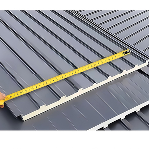 Paneles Sándwich para Techos de Fábrica, Relleno de Poliuretano, Aislamiento de Doble Capa, Compuesto de Aleación de Aluminio, Tejas para Exteriores Tipo Gran Muralla - Product Image 3