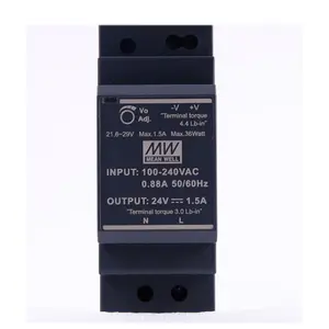 HDR-30-24 24V 36W 1.5A meanwell step shape DIN Rail Power Supply mini slim size power source 24V