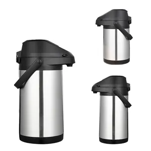 Factory wholesale large capacity, press water vacuum bottle coffee dispenser, pressure pot stainless steel thermos bottles of