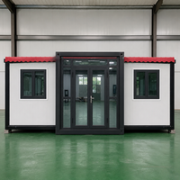 Maison conteneur mobile préfabriquée extensible de luxe à bas prix, 20 pieds, 40 pieds