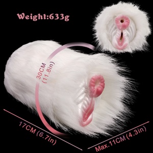GEEBA Masturbador Masculino de Bolsillo Abierto, Muñeca Masturbadora de Silicona, Estimulador Peludo, Masturbador Masculino de Doble Canal, Juguetes Sexuales - Product Image 2