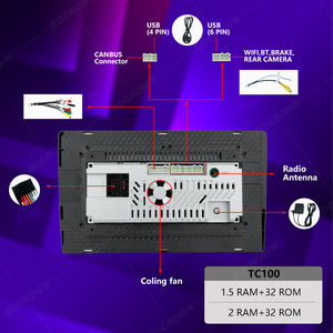 Radio Android para Auto, Reproductor MP5 de 9 Pulgadas, Monitor de Auto 2 DIN con Pantalla Táctil, Cámara de Visión Trasera, Control Remoto, Reproductor de DVD para Auto - Product Image 6
