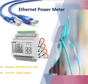 Analyseur de puissance numérique multifonctionnel RJ45 TCP/IP pour la surveillance de puissance multi-circuits 12 monophasés/4 triphasés PD194Z-E24E - Product Image 2