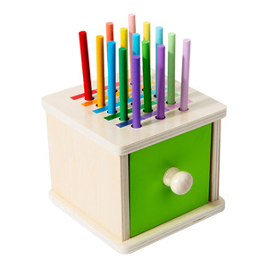 ของเล่นไม้มอนเตสซอรี่อเนกประสงค์ กล่องใส่<span class=keywords><strong>ลูก</strong></span>บอลและเหรียญ ช่วย<span class=keywords><strong>พัฒนา</strong></span><span class=keywords><strong>สมอง</strong></span>เด็กและฝึกการรับรู้สี - Product Image 6