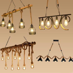 Lámpara colgante de tubo de agua industrial vintage, candelabro de 5 cabezas - Product Image 6