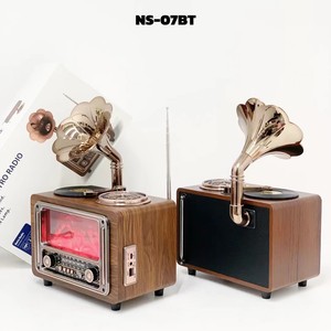 Radio rétro sans fil NS-06BT avec lampe flamme BT, radio FM/AM/SW3, haut-parleurs à batterie rechargeable, prise en charge TF/USB, radio vintage - Product Image 5