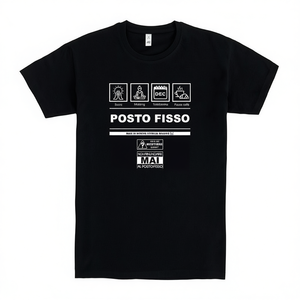 T-Shirt Promozionale con Etichetta Fissa, Nera, Unisex, Taglia M, Collo Tondo, Manica Corta, Stampa Serigrafica - Product Image 3