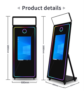 Nouvelle marque Photomaton à écran tactile de 70 pouces avec <span class=keywords><strong>cadre</strong></span> LED, contrôle par application logicielle gratuite, appareil photo et imprimante - Product Image 1