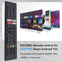Télécommande pour téléviseur intelligent Android Sceptre 8142026670099K A322BV-SRC A515CV-UMC sans fonction Google Assistant