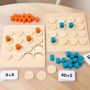 Ahşap Sayma Tahtası Matematik Manipülatifi Anaokulu Çocukları İçin Eğitici Oyuncaklar 3 4 5 Yaşındaki Erkek Kız Çocuklar İçin - Product Image 1