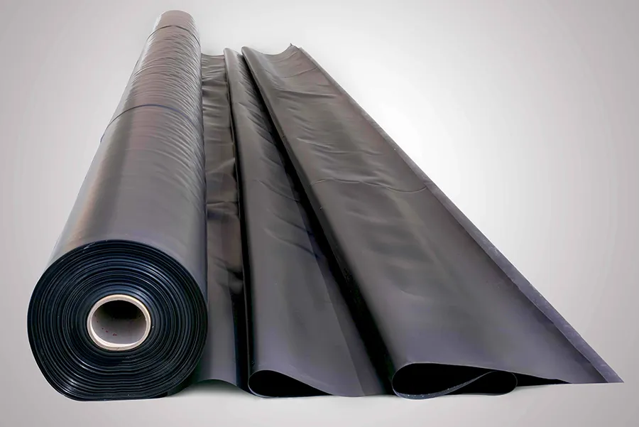0.1-0.2mm smooth textured black Geomembrane sheets Landfill Fish Pond Liners LDPE LLDPE PVC HDPE geomembrane factory price