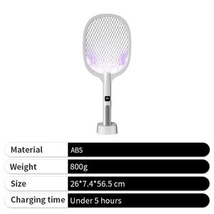 Raquette anti-moustiques électrique colorée 2026 avec base de suspension et support pour appareils électroménagers - Product Image 4