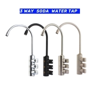 Distributeur d'eau gazeuse à 3 voies Filtre robinet en acier inoxydable Eau pétillante Robinet à 3 voies Refroidisseur d'eau gazeuse à soda Machine
