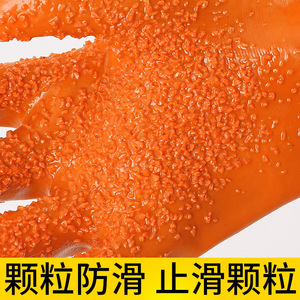 <b>Rubber</b> Work Gloves Full Grain Anti-Slip Oil Resistant For Construction Industry - Product Image 4