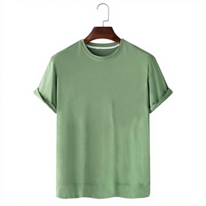 T-shirts pour hommes en tissu tricoté de haute qualité, respirants, grande taille, manches courtes, col rond, imprimés, en vente - Product Image 1