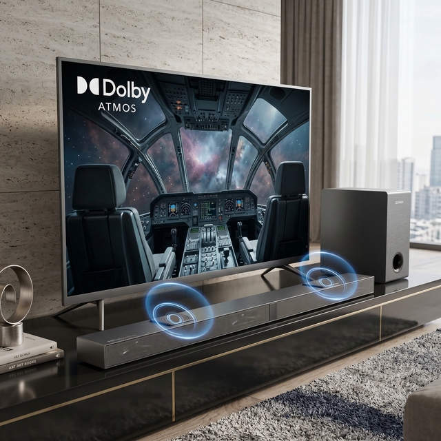 3.1.2CH NOVA S70 Surround Home Theater with Dolby Atmos,Peak Power 390W Bass Enhancement 2 Up-Firing Controllers