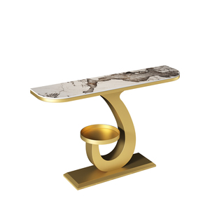 Table <span class=keywords><strong>console</strong></span> en marbre simple et moderne de luxe pour le salon, pour le porche, le mur, la porte, le couloir, la décoration, la plate-forme de rangement - Product Image 3