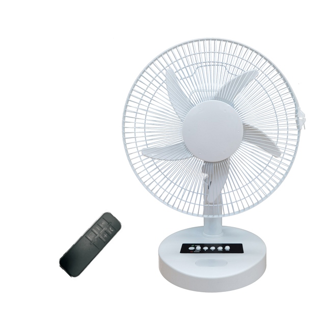 Factory New Product Rechargeable Brushless Fan DC 5V Standing Fan With Solar Panel 12 Inch Metal Fan