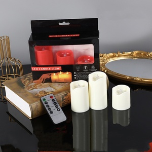 Velas <span class=keywords><strong>de</strong></span> Pilar LED parpadeantes Velas sin llama Velas LED con pilas para fiestas Decoraciones <span class=keywords><strong>de</strong></span> casas <span class=keywords><strong>de</strong></span> bodas - Product Image 1