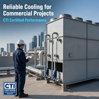 Menara Pendingin Sirkuit Tertutup Hemat Energi dengan Koil Baja Tahan Karat untuk Sistem Pendingin HVAC untuk Pendingin Udara Sentral