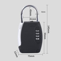 YH3655 Coffre-fort à clé dissimulée en alliage de zinc et fer, durable et antivol, avec serrure à code à 4 chiffres, emballage personnalisable pour la maison, la voiture et l'extérieur