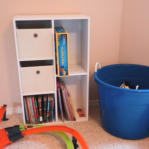 Libreria Organizer contemporanea a 5 cubi, scaffali, scaffale, bianco - Product Image 4