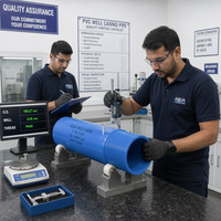 Tuyaux en PVC filetés usinés avec précision pour l'ingénierie géotechnique et les infrastructures de drainage des eaux minières