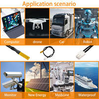 Sonde de température NTC ultra-mince SMH250 2 broches, capteur de température de surface, tête de mesure électronique en alliage d'aluminium