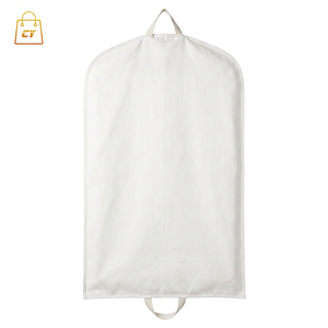 Funda Protectora para Traje <span class=keywords><strong>de</strong></span> Lona <span class=keywords><strong>de</strong></span> Algodón Blanca Lisa Personalizada - Product Image 4