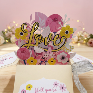 Boîte à fleurs roses artisanale tendance, nouveau design, artisanat vietnamien, décoration de la maison pour la Saint-Valentin, cadeau en papier - Product Image 5