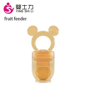 Chupete alimentador de frutas para bebé, alimentador de comida fresca, mordedor de fruta de silicona para bebés, juguete de dentición de fruta infantil