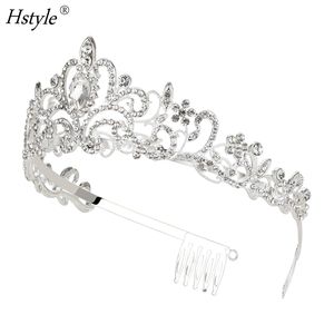 Hstyle Diademe mit Kamm Stirnband für Mädchen oder Frauen Geburtstags feier Hochzeit <span class=keywords><strong>Prom</strong></span> Braut Weihnachten Valentine Kristall kronen - Product Image 2
