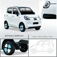 Vehículo Eléctrico Mini de 4 Plazas para Adultos, de Baja Velocidad, con Controles Inteligentes, para Ciudad
