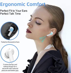 Huien <strong>Bluetooth</strong> Headset <strong>bluetooth</strong> 5.3 Headphones with 4 Enc <strong>Microphone</strong> Called Noise Reduction 40hrs of Wireless Ear Headset - Product Image 4