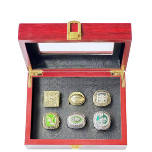 Anillos de Aleación de Alta Calidad con Piedras Preciosas, Set de <span class=keywords><strong>6</strong></span> Anillos de Campeonato Naturales, Edición Conmemorativa para Fans de <span class=keywords><strong>Jordan</strong></span>, Regalo de Colección - Product Image 4