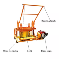 Mobile ponte machine de bloc QT40-3A diesel brique faisant la machine déménagement en blocs de béton machine hot deal