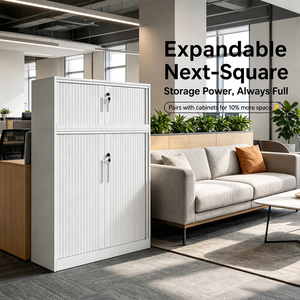 Modern White Modular Steel Adjustable Storage Cabinet <b>Corner</b> <b>Unit</b> Flexible Combination Office Furniture Customizable Size - Product Image 5