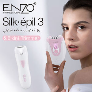 ENZO EN-0107 2 en 1 Depiladora eléctrica Mujeres Cara Razors Bikini Depilación corporal Pierna instantánea Indoloro Afeitadora recargable USB - Product Image 3
